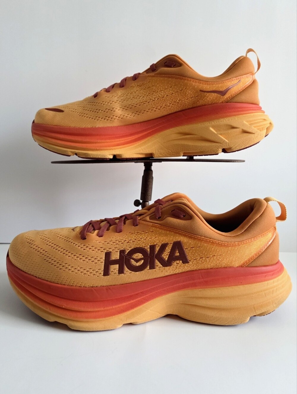 Hoka Bondi 8 Running Shoes In Amber Haze/ Sherbet, Size 10.5 - Picture 3 of 16